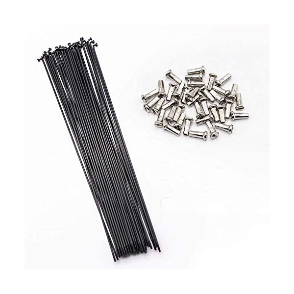 SENQI Bicycle Steel/Stainless Steel Spokes 80mm-297mm with Copper Cap 36pcs