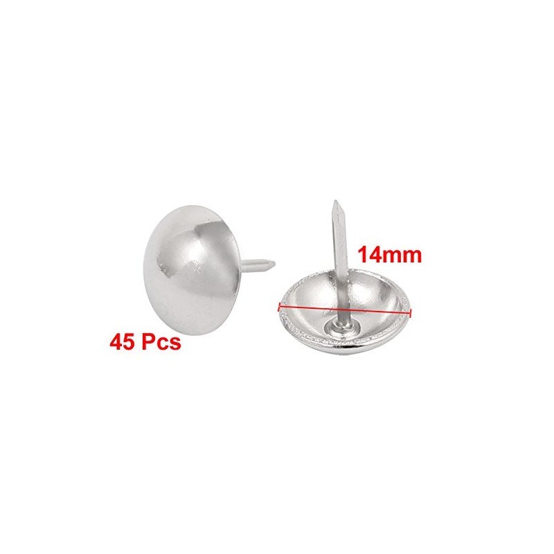 sourcingmap 14mm Dia Stainless Steel Drawing Pin Upholstery Nail Thumb
