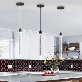 dolria Mini Chandeliers Modern Crystal Pendant Lighting LED Dimmable Pendant Lights Kitchen Island Dining Room