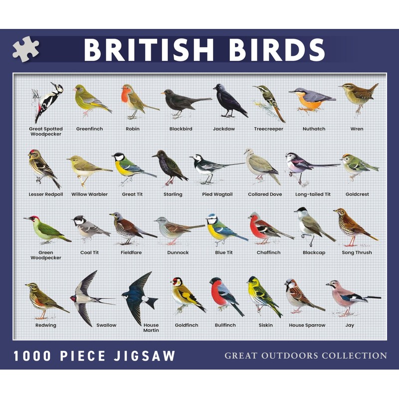 British Birds 1000 Piece Jigsaw