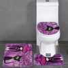 3PCS Witch Pattern Polyester Toilet Mat Carpet Non slip Bath