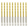 1/8" Hex Shank Titanium HSS Twist Drill Bits, 10PCS