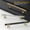 goldenwarm 10 Pack Brushed Satin Nickel Kitchen Handles 128mm Hole
