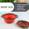 Red Round Silicone Collapsible Colander – Silicone Round Kitchen Strainers