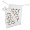 Ambesonne Hawaii Fabric Pouch Set of 2, Aquarelle Effect Palm
