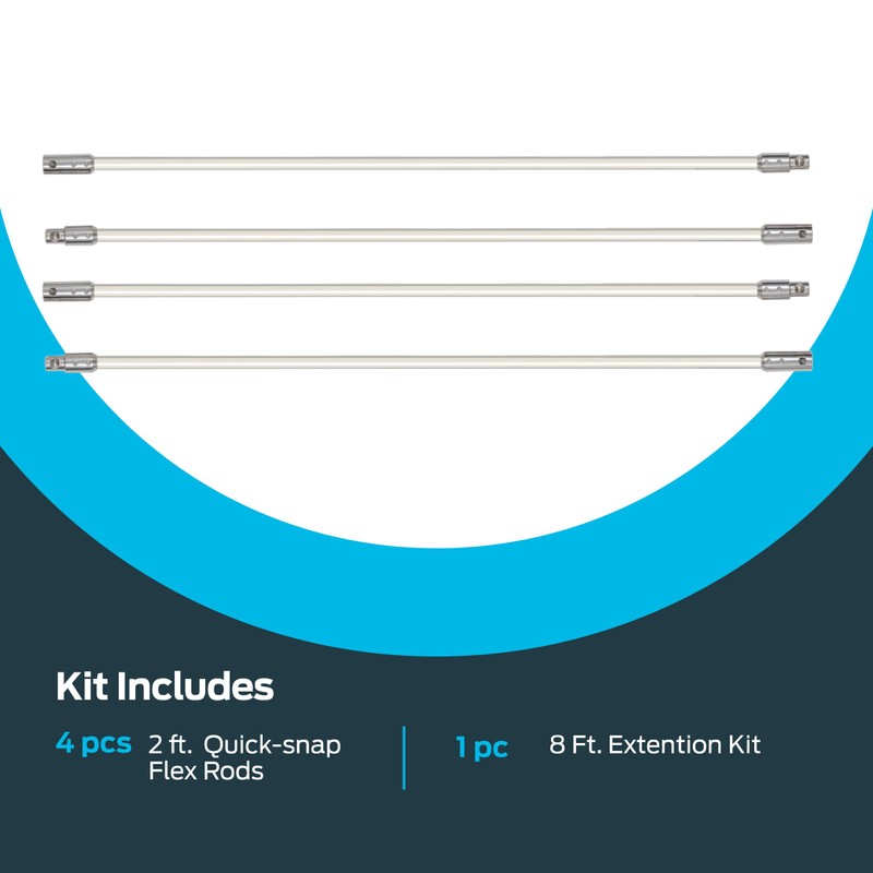 Eastman Lint Wizard Dryer Vent Cleaning Extension Rods, 8 Foot