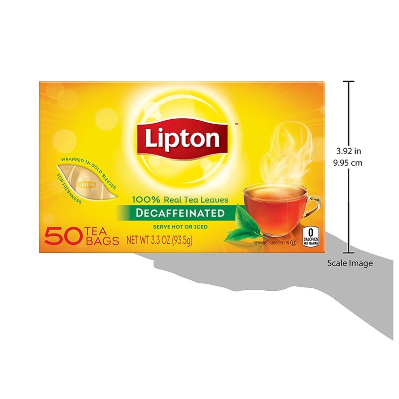 Lipton Black Tea Bags, Decaffeinated, 50 ct