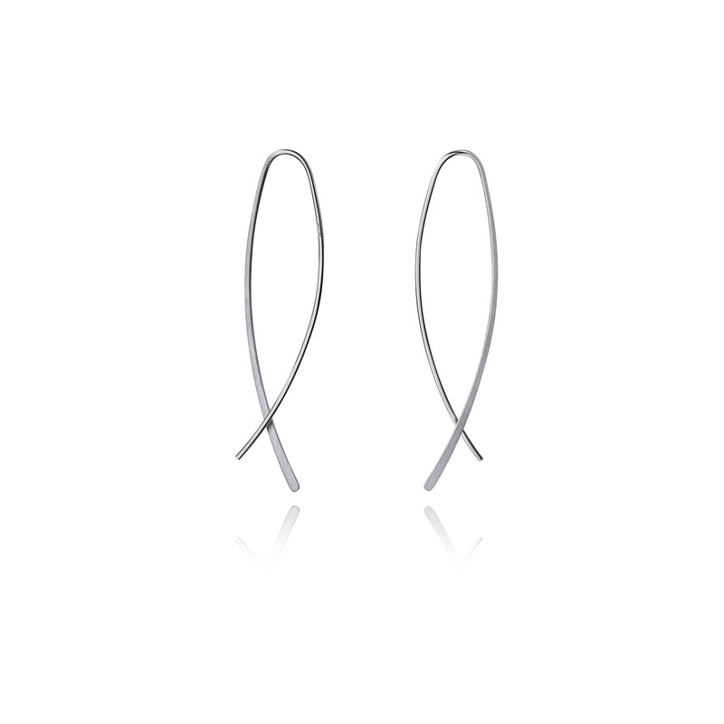 Elegant Design 925 Sterling Silver Hoop Earrings for Women Sterling