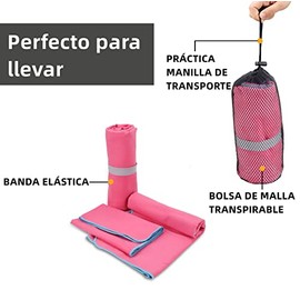Toallas Deportivas de Microfibra 3PCS, Toalla Microfibra Secado Rápido, Toalla Natacion Super Absorbente Toalla Gym de Baño Suave y Ligero para Natacion, Portatil (Roja)