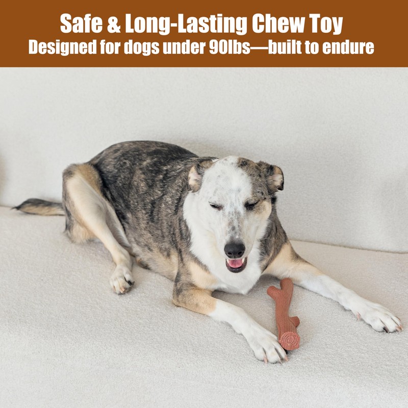 SPOT Bam-Bones Plus Branch -Bamboo Fiber & Nylon, Durable Long