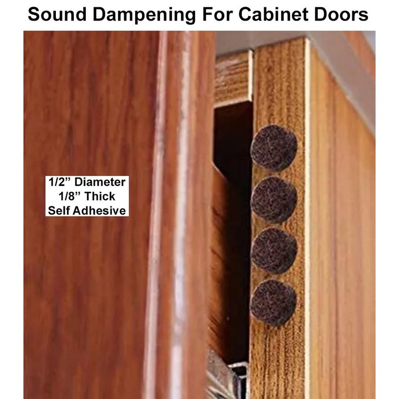 888 Corp Black Self Adhesive Felt Bumpers 1/2" Diameter and