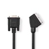 NEDIS SCART Cable, SCART Male to VGA Female, Black, 2.0
