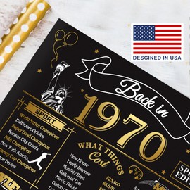 OLOSONG 55th Birthday Card for Men Women, 3D Pop Up 55th Birthday Gifts Cards for Him Her, Back In 1970 Funny 55 Year Old Birthday Decorations