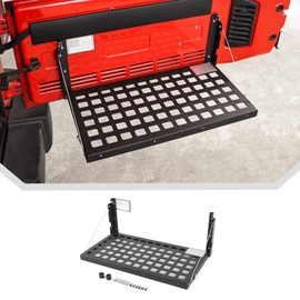 JeCar Tailgate Table for Jeep Wrangler JK JKU 2007-2017 Foldable Cargo Rack Shelf Storage Holder (Aluminum Alloy)