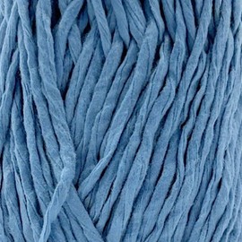 Sensy Softee - Hilo trenzado de rafia, hilo de cinta, hilo de manualidades suave, 3.5 onzas, 109 yardas, 100% poliéster, calibre 4 mediano (azul)