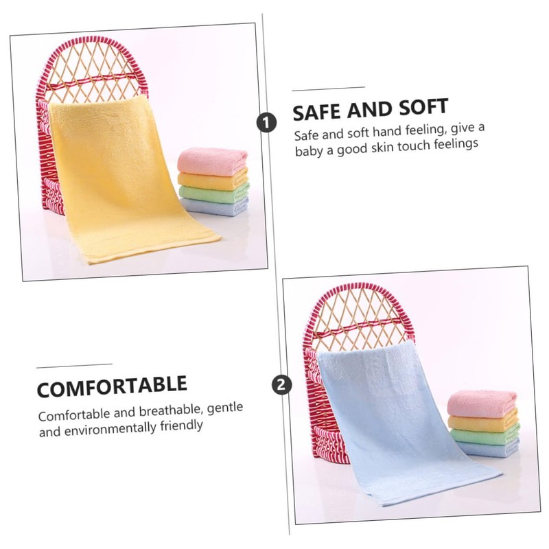 FRCOLOR 8Pcs Super Absorption Towels for Soft and Washable Washcloths