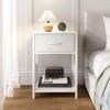 YAUKOMEL Nightstand Set of 2,End Table with Fabric Drawer,Side Table