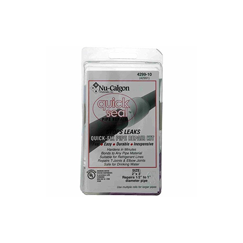 Nu-Calgon 4299-10 Quick Seal Pipe Repair, 2" x 3" wrap