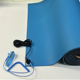 Waterun ESD Anti Static Grounding Mat with Wrist Strap & Ground Cord , 2' Wide x 4' Long