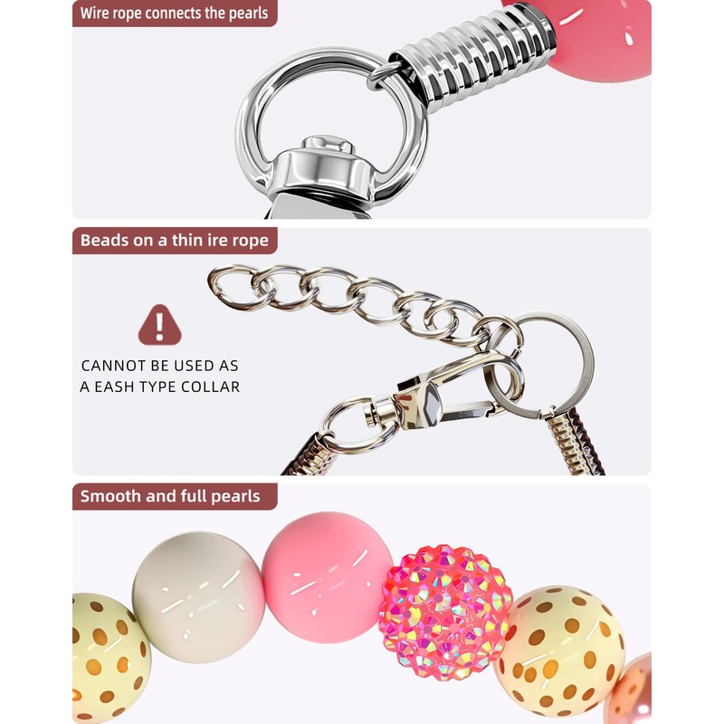 KUDES Valentine's Day Dog Collar - 20mm Chunky Bubblegum Pink