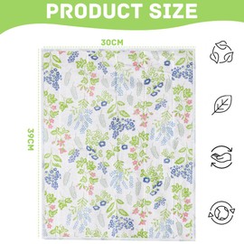 Geschirrtücher Super Saugfähig Küchentücher Microfaser Geschirrhandtücher Aus Baumwoll-Leinen Mix Küchenhandtücher Saugstarke Trockentücher Küche 3er Set（30 x 39Cm）