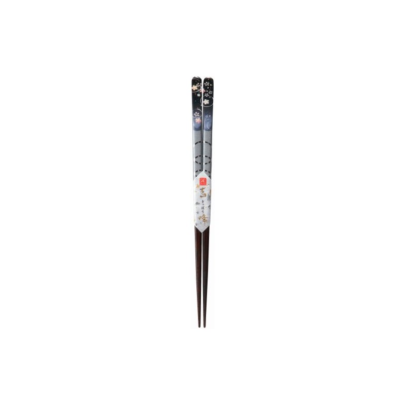 Kawai 103778 Japanese Pattern Chopsticks Yoshimine Lore, Silver, 9.1 inches