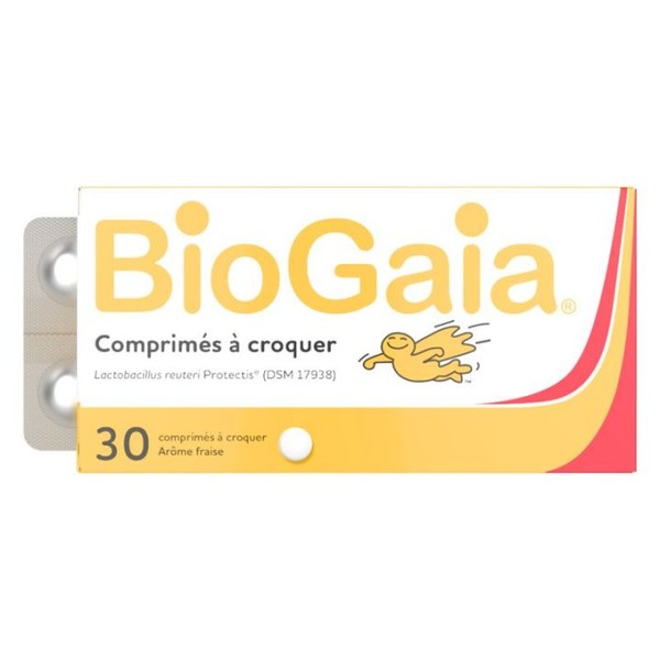 Biogaia Fraise Probiotique 30 Comprimés