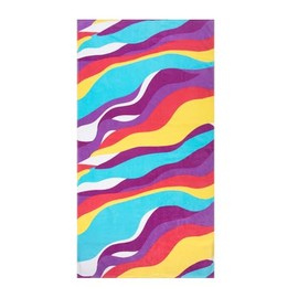 Beach Towel Oversized 32x62 100% Cotton Sand Free Quick Dry Swim Towel Extra Large Light Travel Towel for Adults Beach Accessories Gifts Rainbow Clouds
