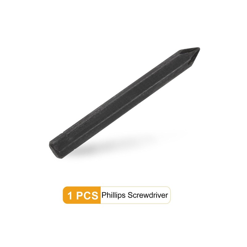 sourcing map PH1 Phillips Screwdriver Bit 5/16" Hex Shank 80mm/3.15"