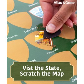 Atlas & Green US National Parks Scratch Off Poster. A2 National Parks Map. USA Travel Map Scratch Off Poster. USA Scratch Off Map National Park Posters Travel Map Tracker With Gift Tube