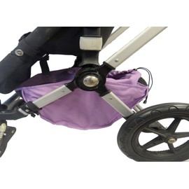 Large Under Seat Storage Basket Bag for Toys, Bottles, Diaper Bag, Compatible with Bugaboo Cameleon 1,2,3 and Frog Baby Child Strollers Prams Pushchairs (Light Purple, with Insert)