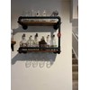 BOTAOYIYI Wine Rack Wall Mounted 2 Tier, Hanging Floating Small