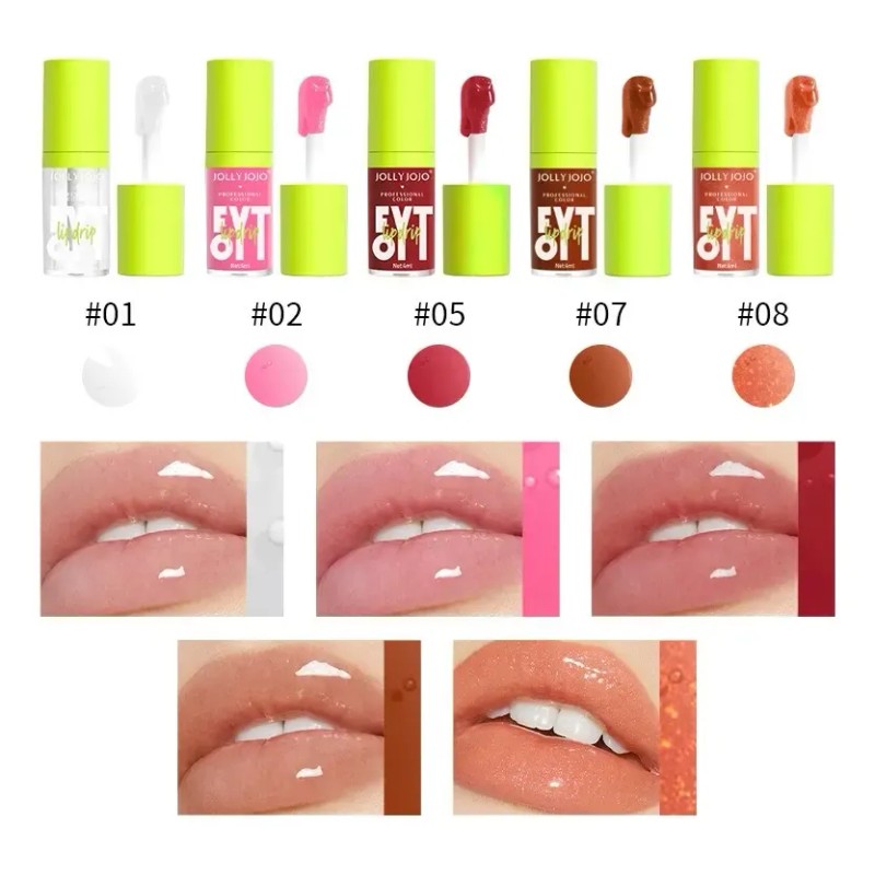 Set De Cuidado Labial Hidratante Glossy Liquid Lip Oil Gloss