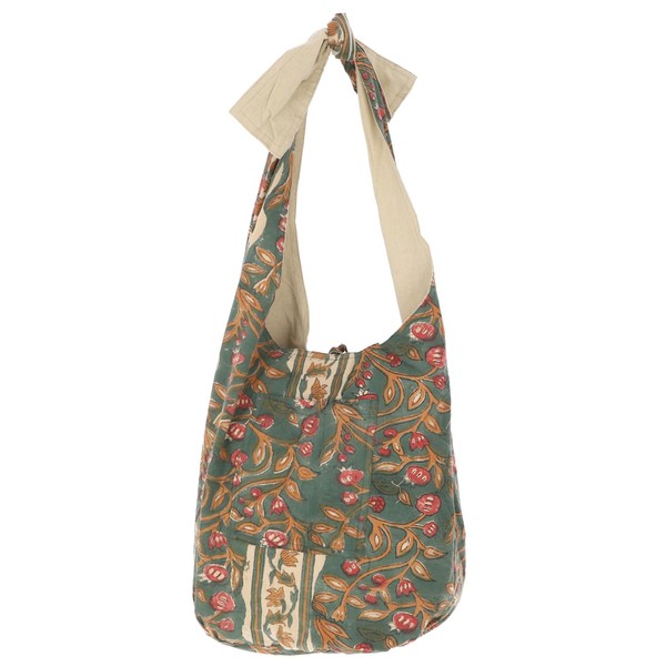 GURU SHOP Boho Shoulder Bag, Block Print Shoulder Bag, Shoulder