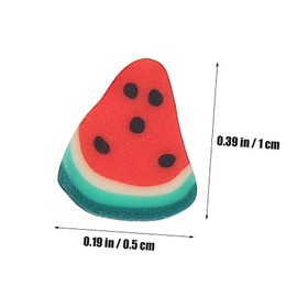 Healeved 5bags Diy Fruit Design Nail Art Patch Set Watermelon Strawberry Soft Clay Fingernail Decorations Easy to Use for Natural Artificial Nails for Salon Supplies