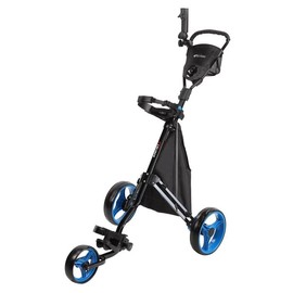 Precise Cruiser 3-Wheel Golf Push Cart with Stabilizer Rods, Ergonomic Handle & Step-On Brake | Golf Bag Cart with Detachable Storage Bag, Scorecard Holder, Lightweight Foldable Frame