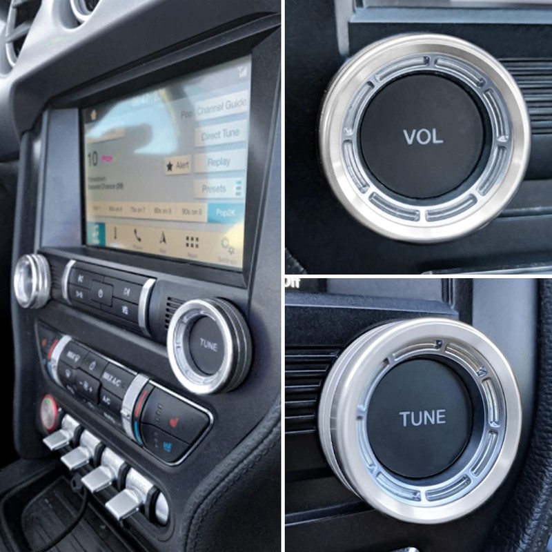 LAIKOU Aluminum Center Console Volume & Tune Knob Cover Sporty
