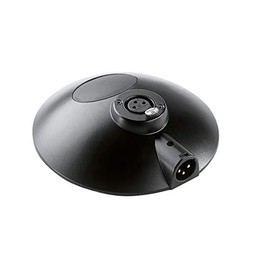 K&M 29375 Mikrofonsprechstelle Schwarz – 3-polige XLR-Anschlüsse – Tischsprechstelle komplett verdrahtet