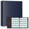 BYSTER A4 Business Card Book, PU Leather Organizer with 30
