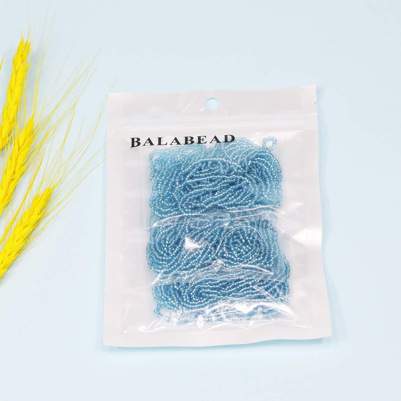BALABEAD 11/0 Sliver Lined Seed Beads String Hanks,1 Hank 3