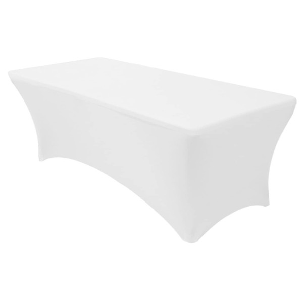 Banquet Tables Pro White 6 ft. Rectangular Fitted Stretch Spandex