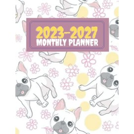 2023-2027 FIVE YEAR MONTHLY PLANNER DAILY-WEEKLY- CUTE PUPPY THEME: SIXTY MONTH CALENDAR - JANUARY 2023 TO DECEMBER 2027 ,CONTACT, PASSWORD, GOALS, BIRTHDAY, IMPORTANT DATES AND EVENTS