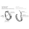 FILANGO Titanium Ear Clicker Hoop Earrings, Choice of Colours and