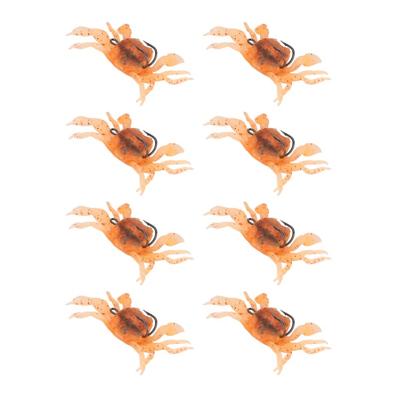 8Pcs Artificial Crab Bait 13cm 33.5g Simulation Crab Soft Lure