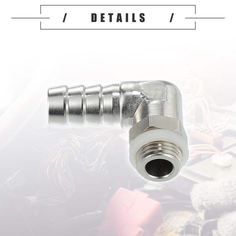 Motoforti Universal Car 90 Degree Brass Fitting Hose Adapter, Hose