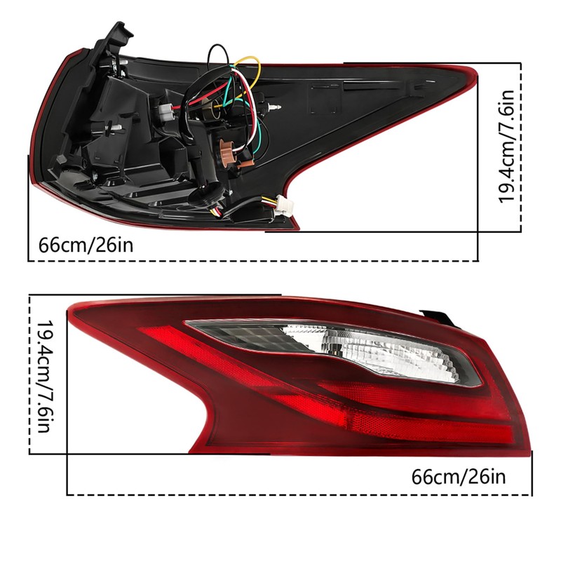 labwork Left Outer Tail Light Replacement for Nissan Altima SR