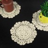 kilofly Crochet Cotton Lace Table Placemats Doilies Value Pack, 4pc,