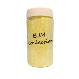 BJM Collection 100 Grams Fine Glitter Powder Bottle Art Craft (Light Yellow)