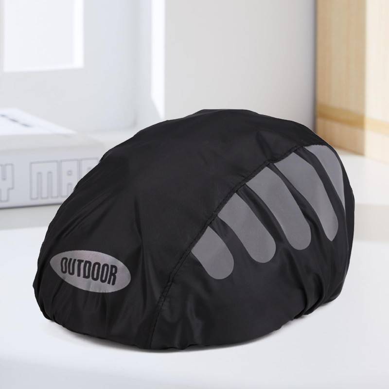 2Pcs Bright Reflective Helmet Cover High Visibility Helmet Rain Cap