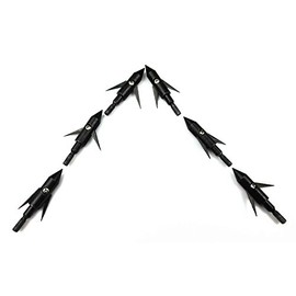 GPP 6PK 150gr Black Hunting 2 Blades Broadheads Arrowhead Bowfishing Arrow Tips